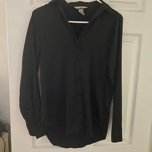 H&M Black Women's Button-Down Shirt